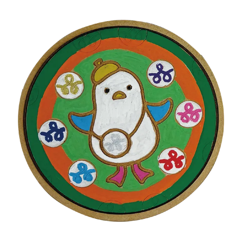しなーとのコースター色付け体験